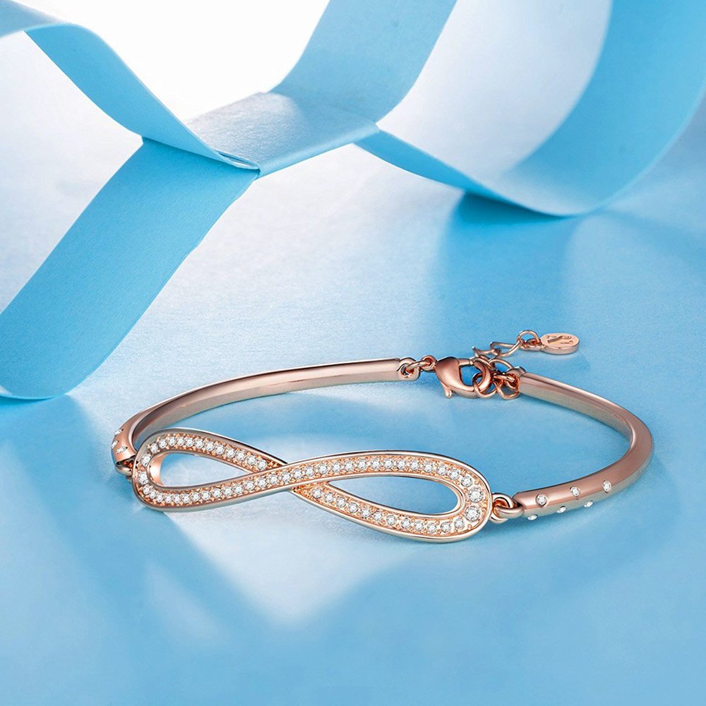 Crystal Element Copper Charm Bracelet For